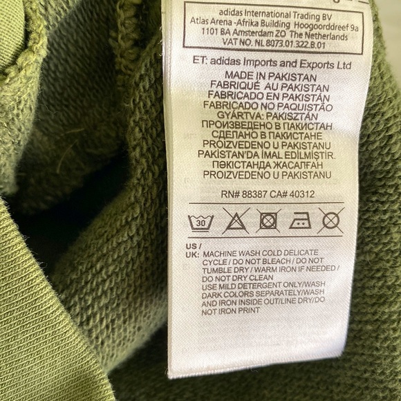 ADIDAS Originals Trefoil Hoodie Olive Green - Picture 9 of 9